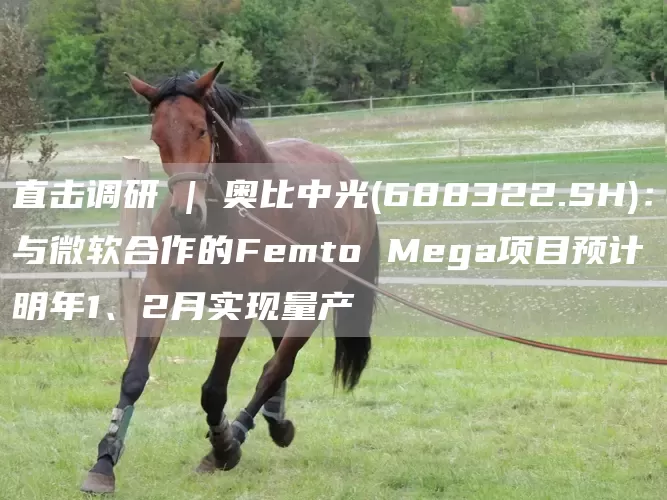 直击调研 | 奥比中光(688322.SH)：与微软合作的Femto Mega项目预计明年1、2月实现量产(图1)