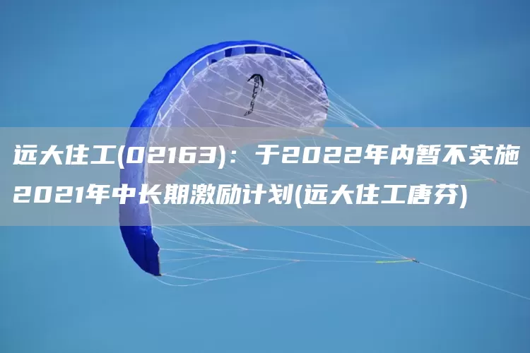 远大住工(02163)：于2022年内暂不实施2021年中长期激励计划(远大住工唐芬)(图1)