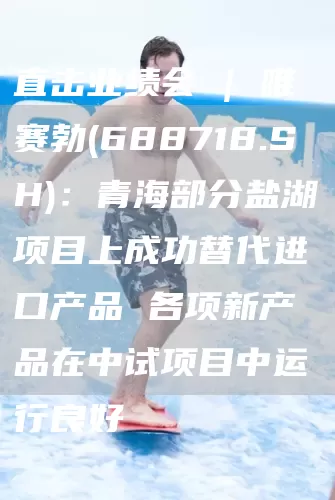 直击业绩会 | 唯赛勃(688718.SH)：青海部分盐湖项目上成功替代进口产品 各项新产品在中试项目中运行良好(图1)