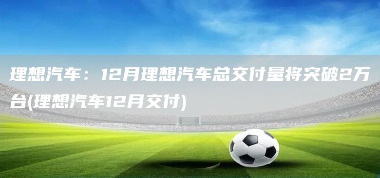 理想汽车：12月理想汽车总交付量将突破2万台(理想汽车12月交付)(图1)