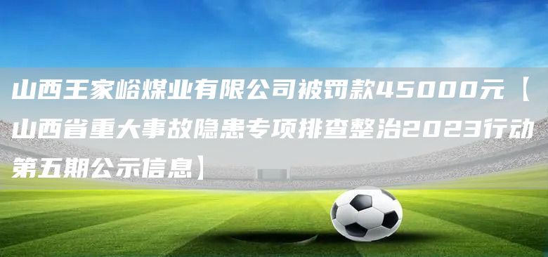 山西王家峪煤业有限公司被罚款45000元【山西省重大事故隐患专项排查整治2023行动第五期公示信息】(图1)