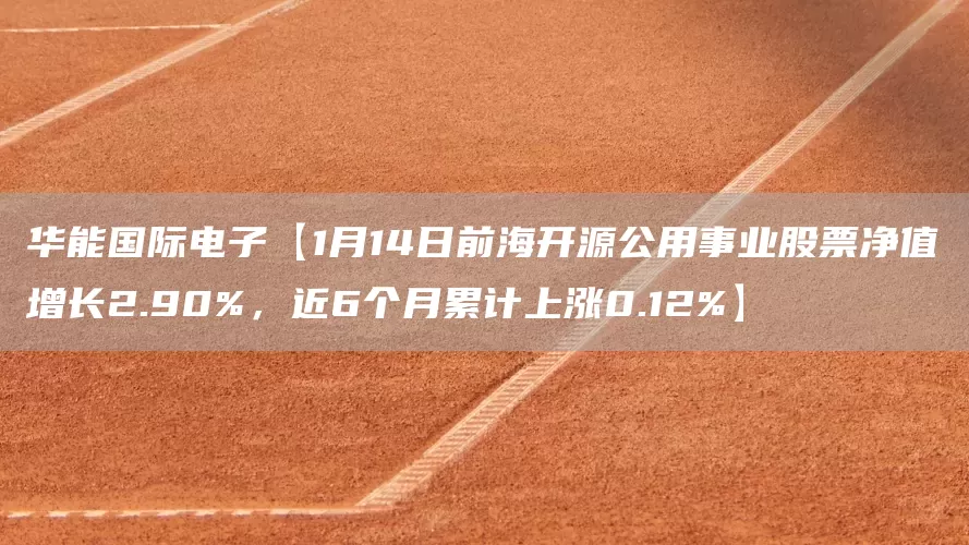 华能国际电子【1月14日前海开源公用事业股票净值增长2.90%，近6个月累计上涨0.12%】(图1)