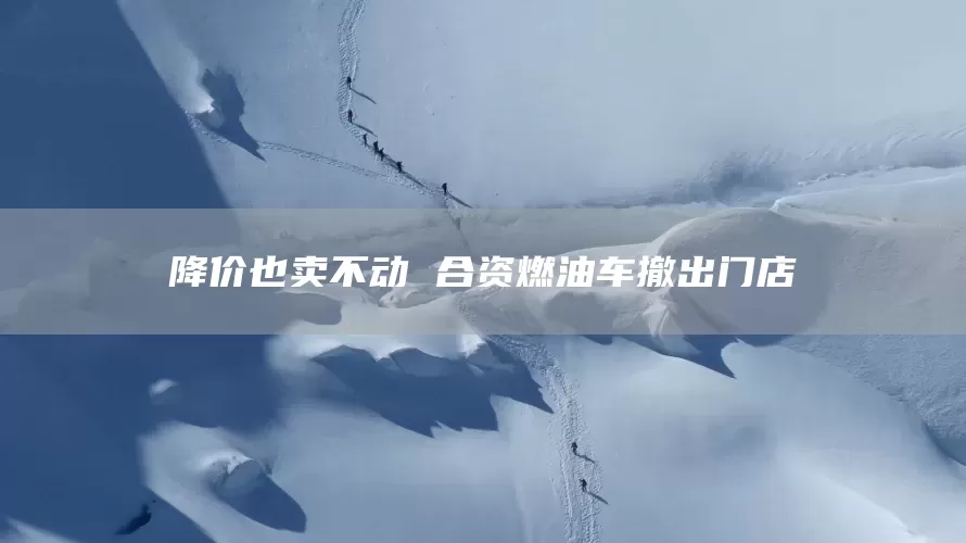降价也卖不动 合资燃油车撤出门店(图1)